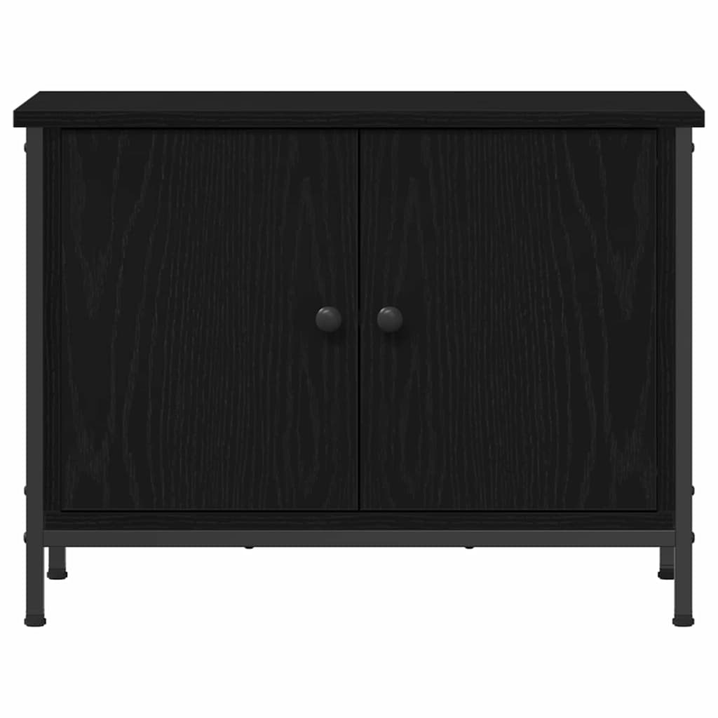 TV-Schränk Schwarz Eichen-Optik 60 x 35 x 45 cm Holzwerkstoff