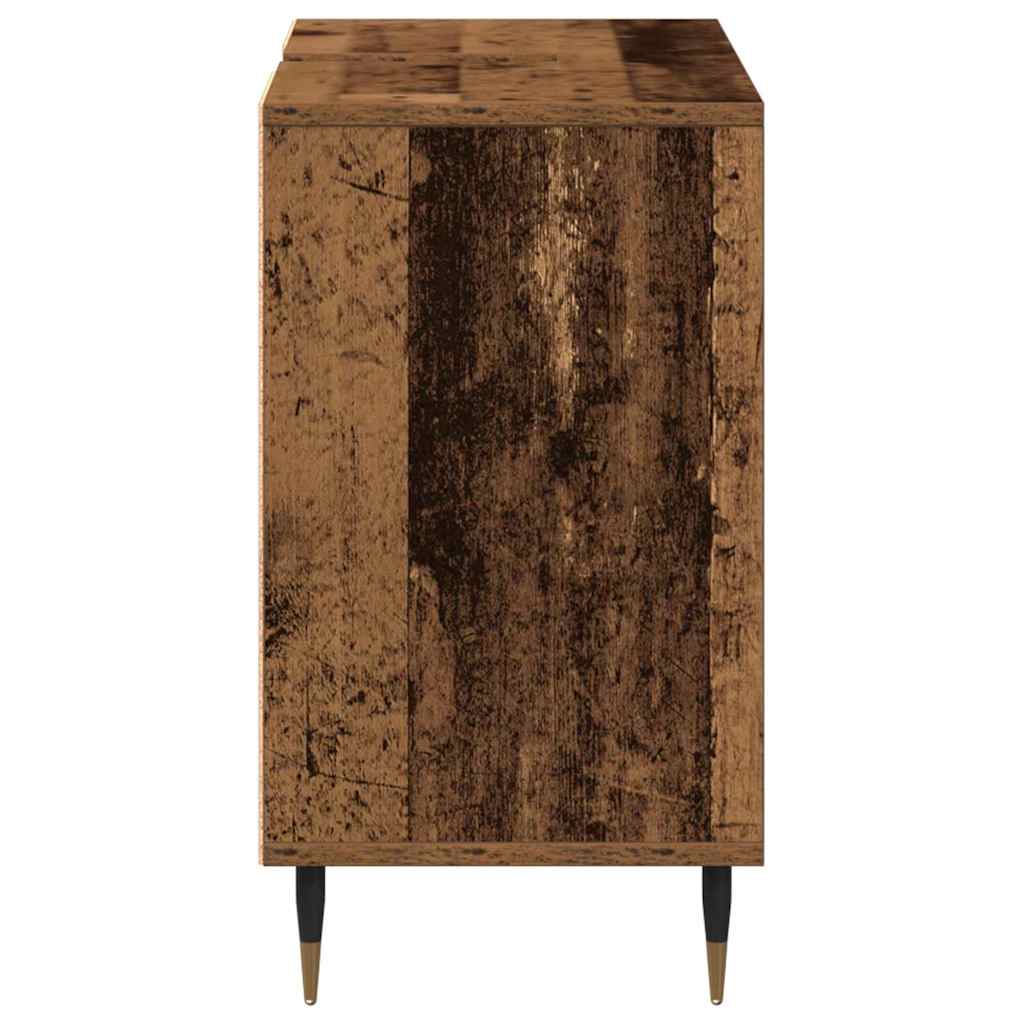 Badezimmerschrank mit Tür Altholz 80 x 33 x 60 cm Holzwerkstoff