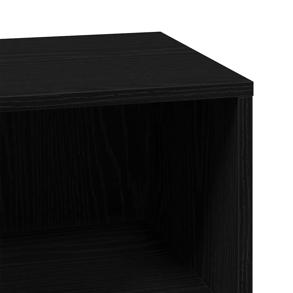 Badezimmerschrank mit Tür Schwarz 80 x 33 x 60 cm Holzwerkstoff