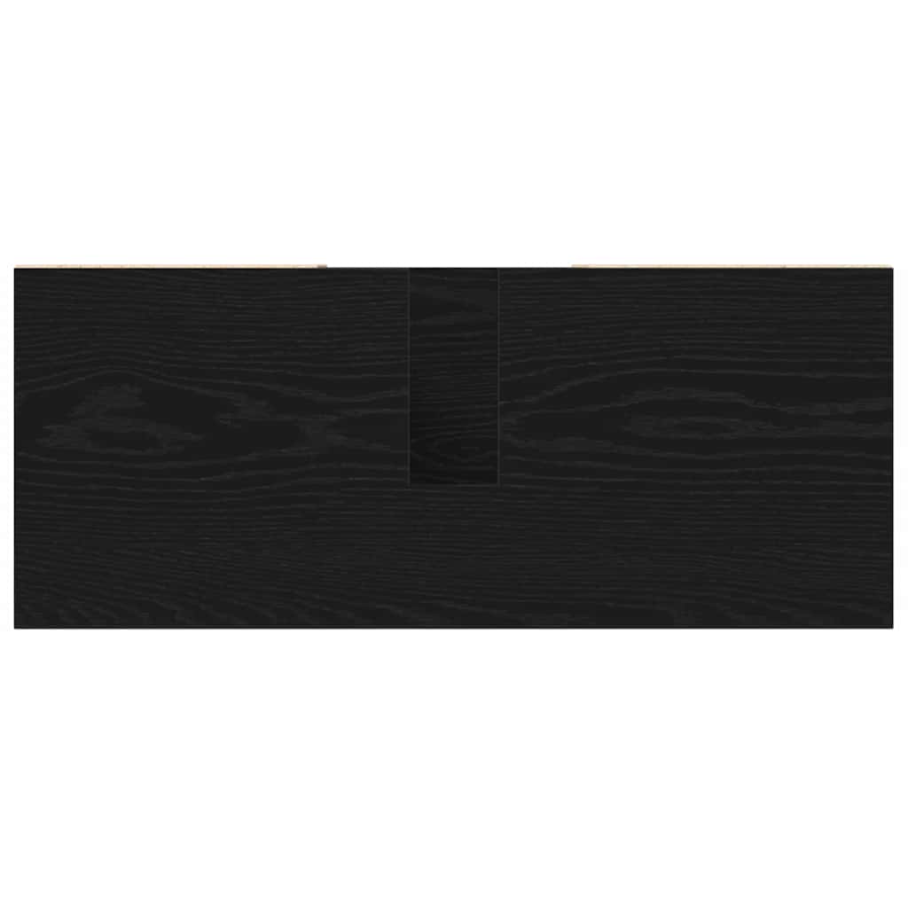 Badezimmerschrank mit Tür Schwarz 80 x 33 x 60 cm Holzwerkstoff