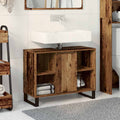 Badezimmerschrank mit Tür Altholz 80 x 33 x 60 cm Holzwerkstoff