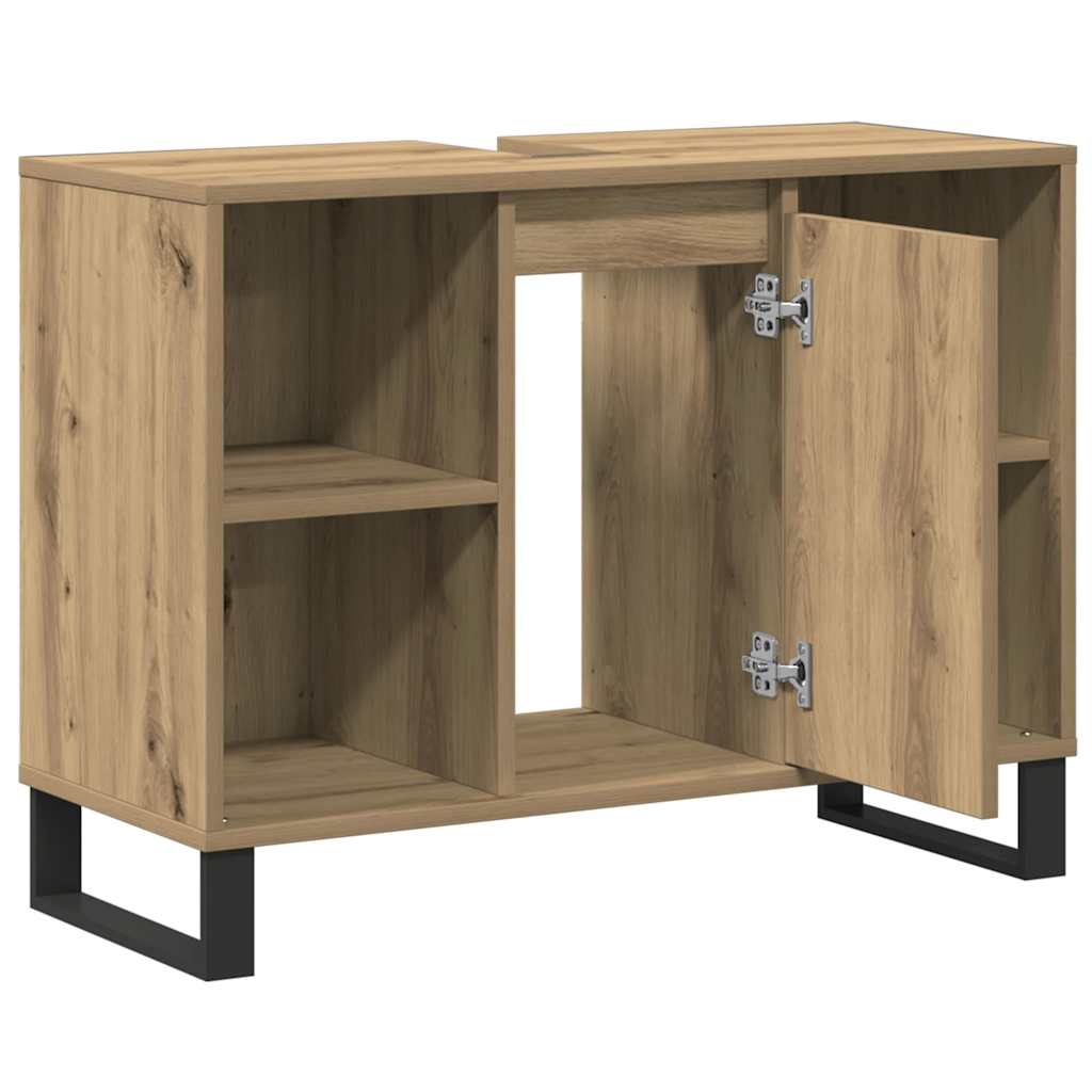 Badezimmerschrank Artisan-Eiche 80 x 33 x 60 cm Holzwerkstoff