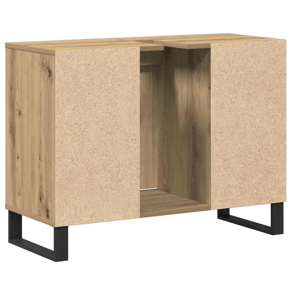 Badezimmerschrank Artisan-Eiche 80 x 33 x 60 cm Holzwerkstoff