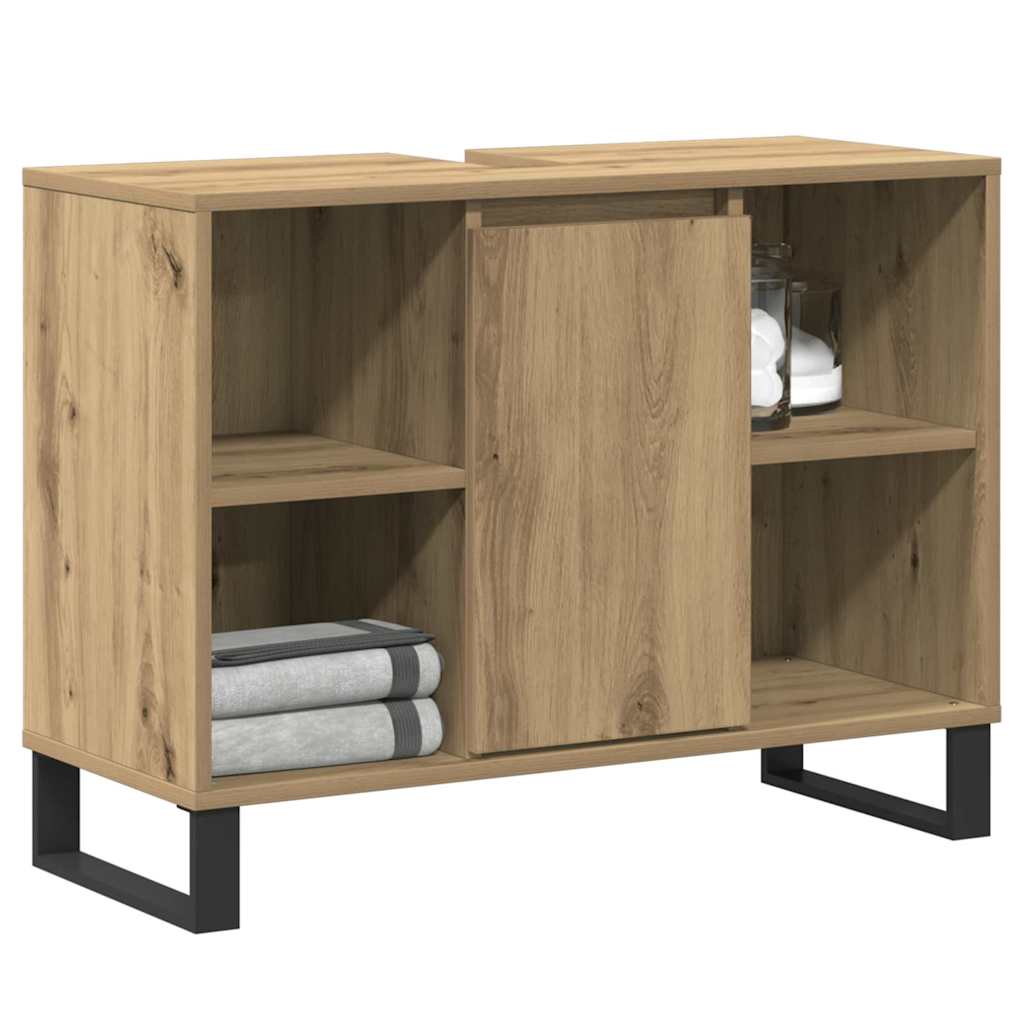 Badezimmerschrank Artisan-Eiche 80 x 33 x 60 cm Holzwerkstoff