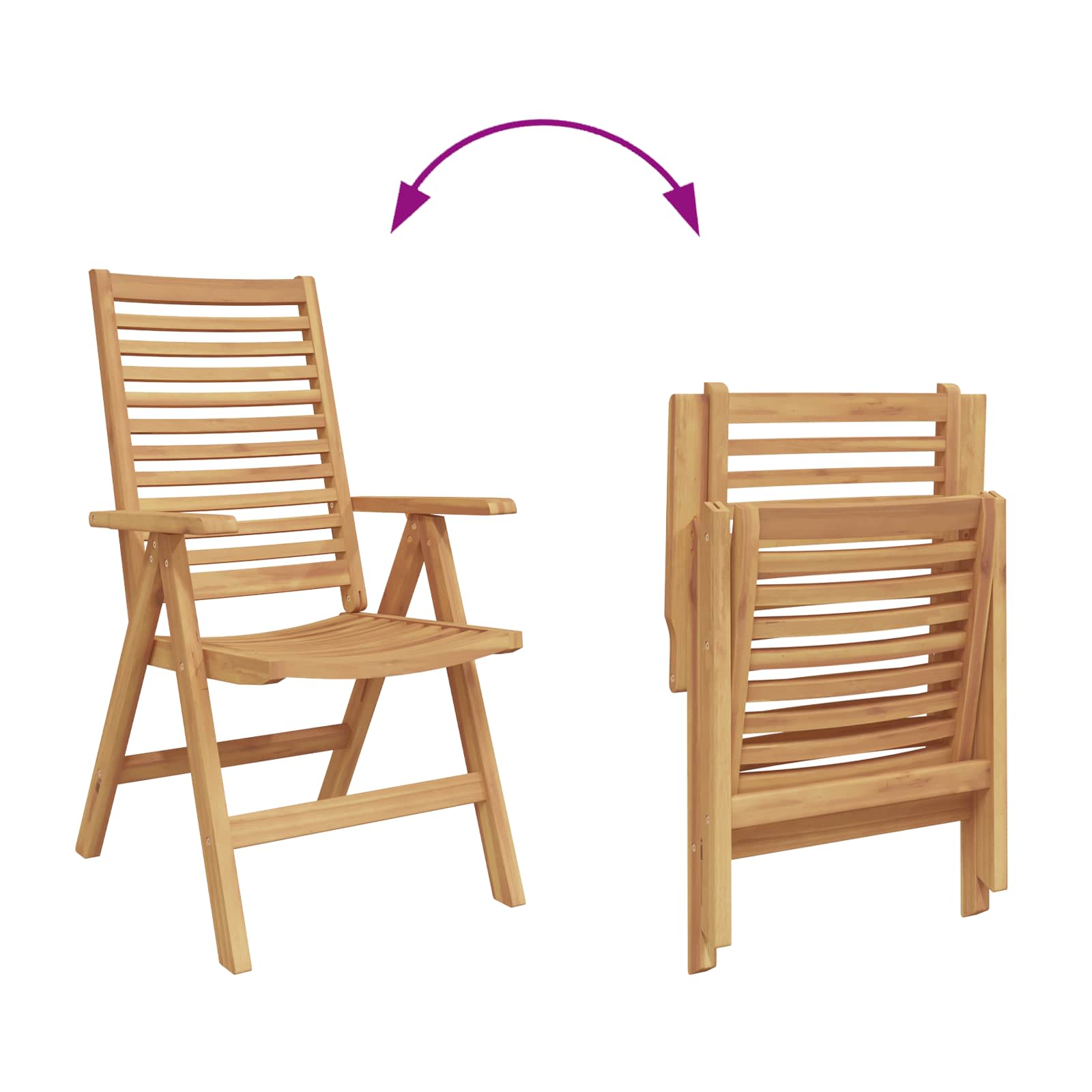 Stuhl 8 pcs Braun 64,5 x 52 x 108 cm Massivholz Teak
