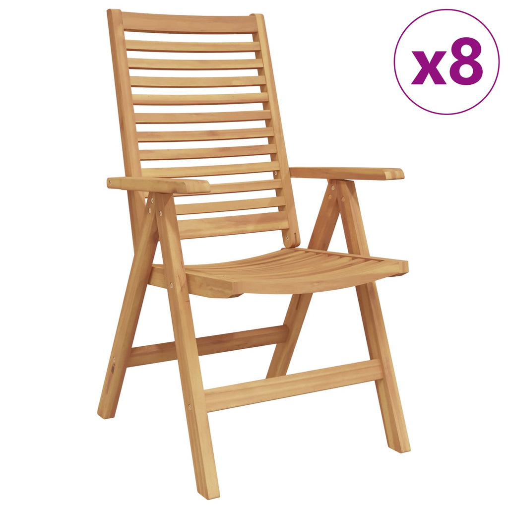 Stuhl 8 pcs Braun 64,5 x 52 x 108 cm Massivholz Teak