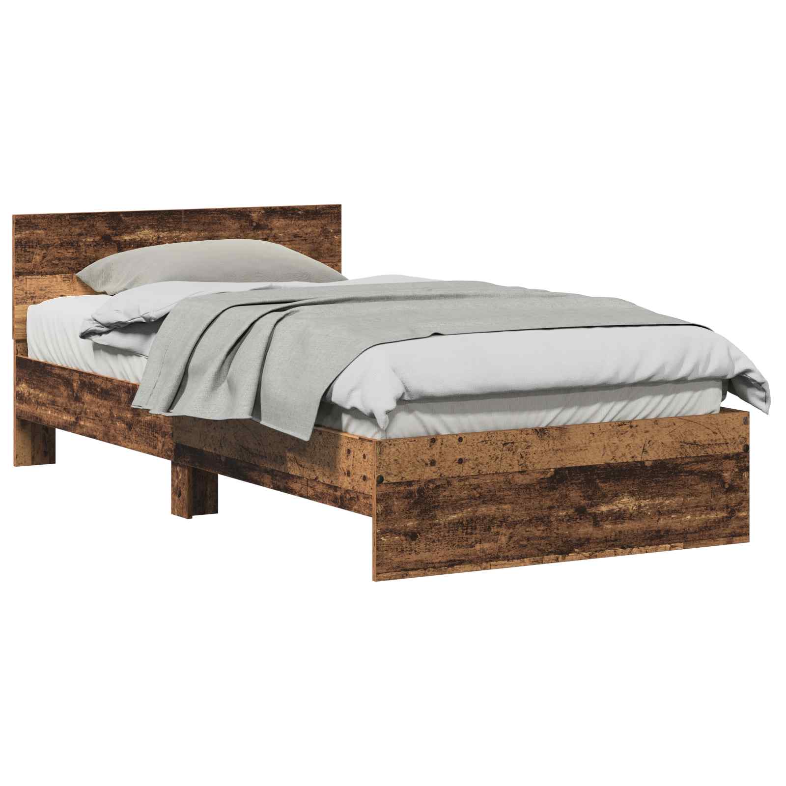 Bettrahmen Wandmontage Altholz 203 x 104 x 70 cm Holzwerkstoff