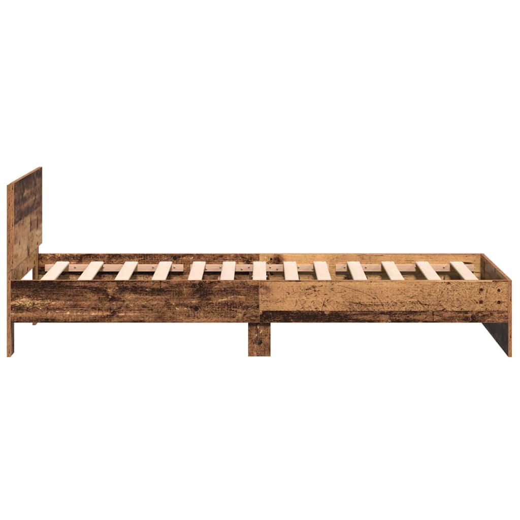 Bettrahmen Wandmontage Altholz 203 x 104 x 70 cm Holzwerkstoff