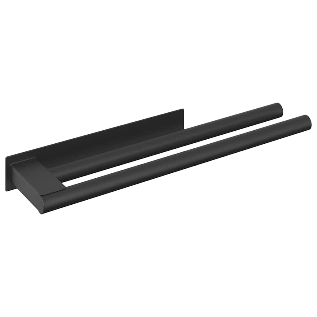 Handtuchhalter Schwarz 40 x 9 x 4 cm Edelstahl