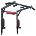 Klimmzug- und Dip-Station Schwarz und Rot 89 x 59 x 70 cm