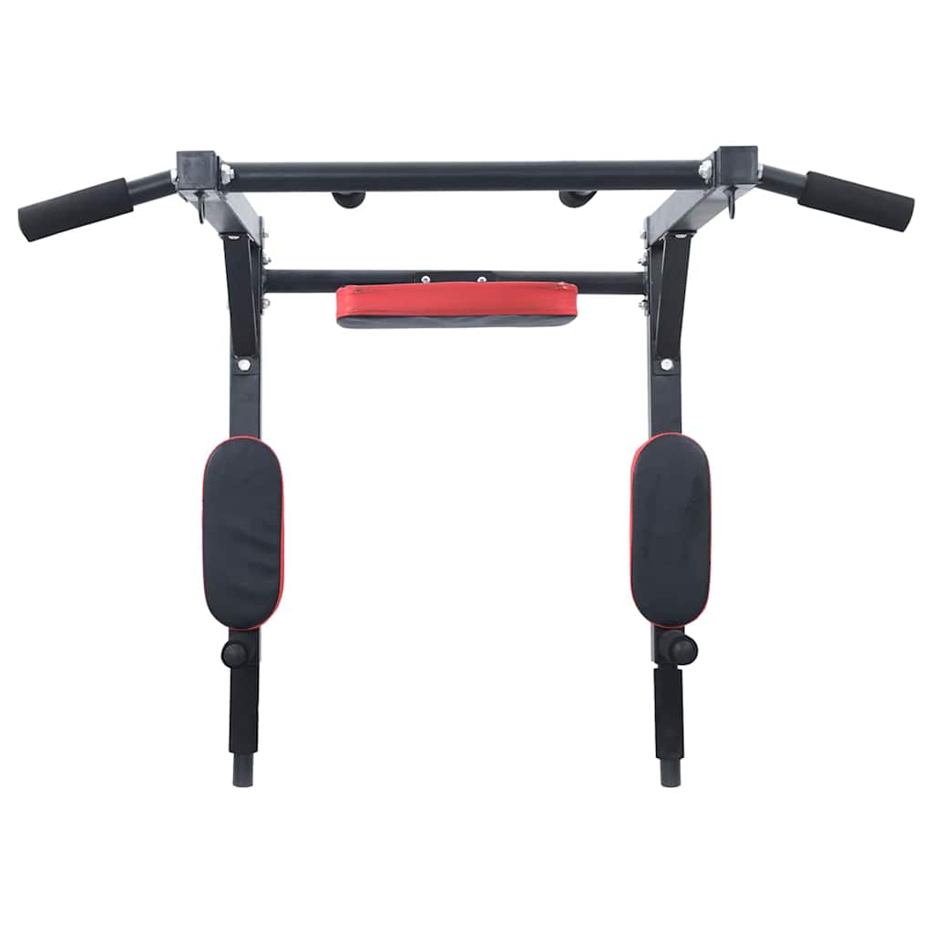Klimmzug- und Dip-Station Schwarz und Rot 89 x 59 x 70 cm