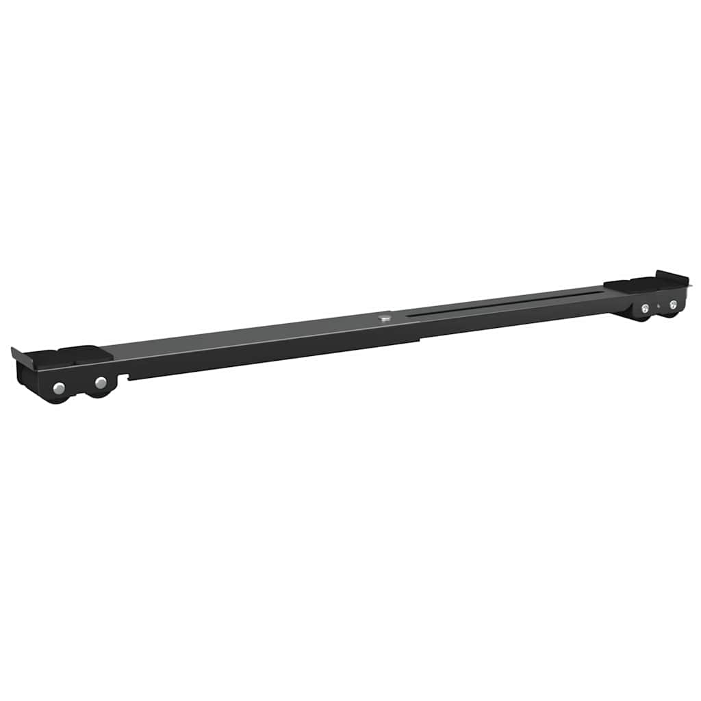 Waschmaschinensockel 2 pcs Schwarz 72 x 5 x 4,5 cm Edelstahl