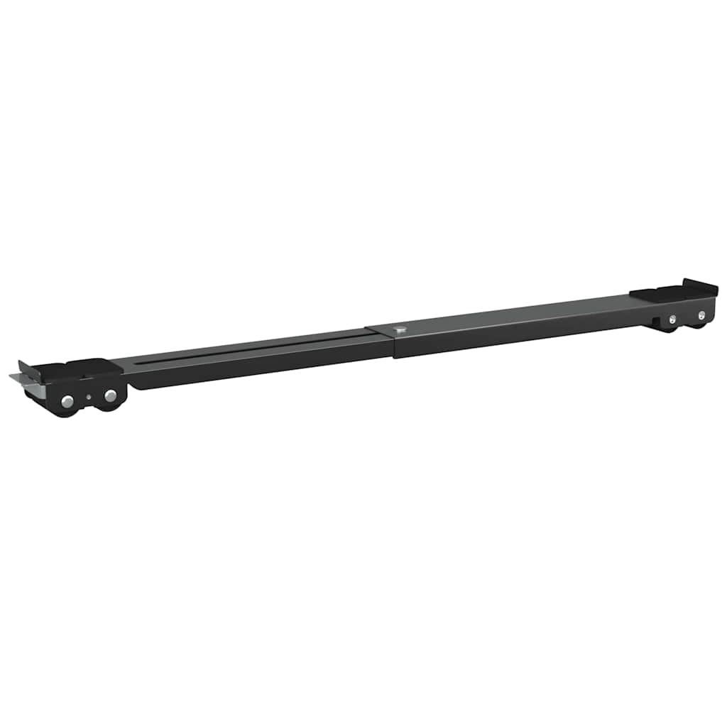 Waschmaschinensockel 2 pcs Schwarz 72 x 5 x 4,5 cm Edelstahl