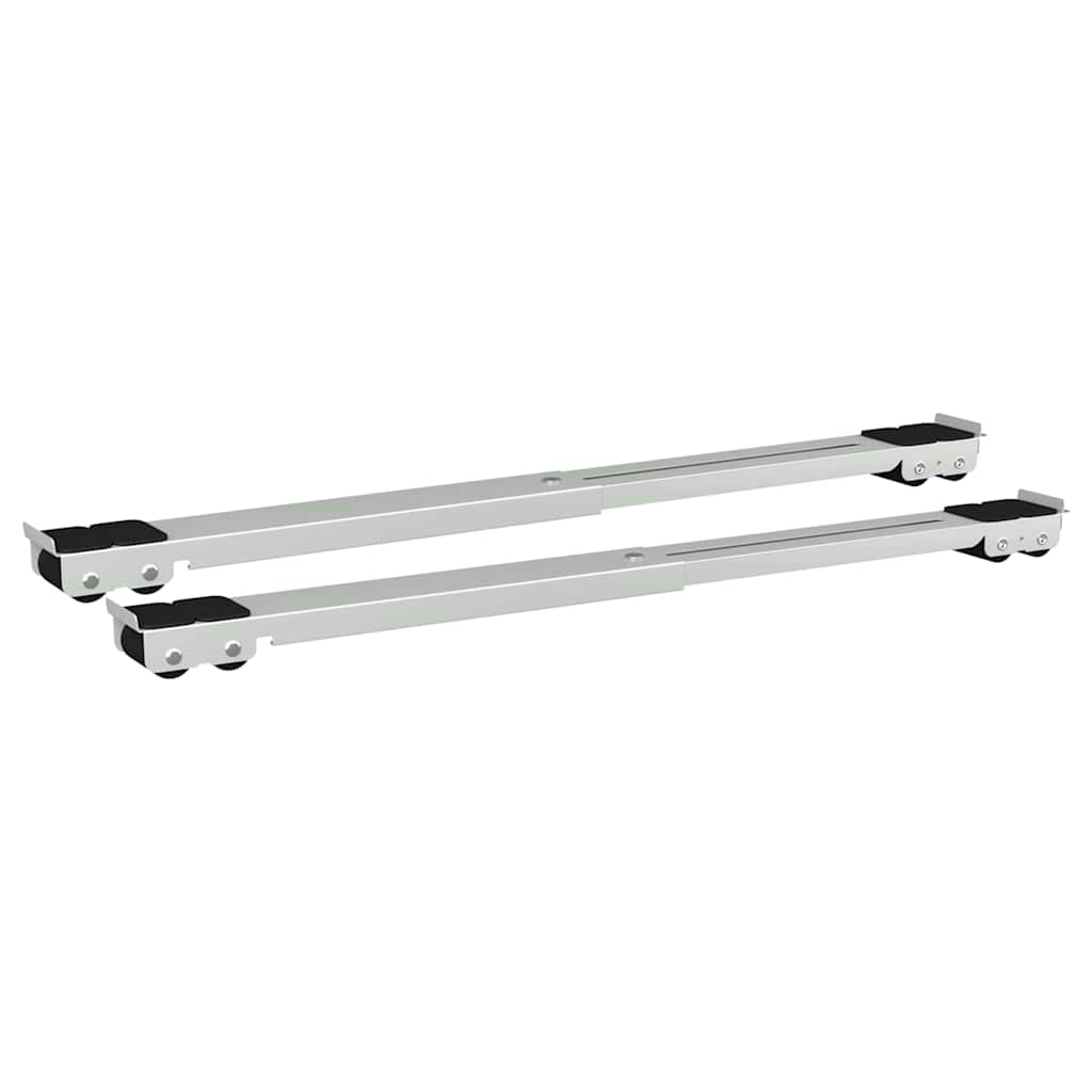 Waschmaschinensockel 2 pcs Silber 72 x 5 x 4,5 cm Edelstahl