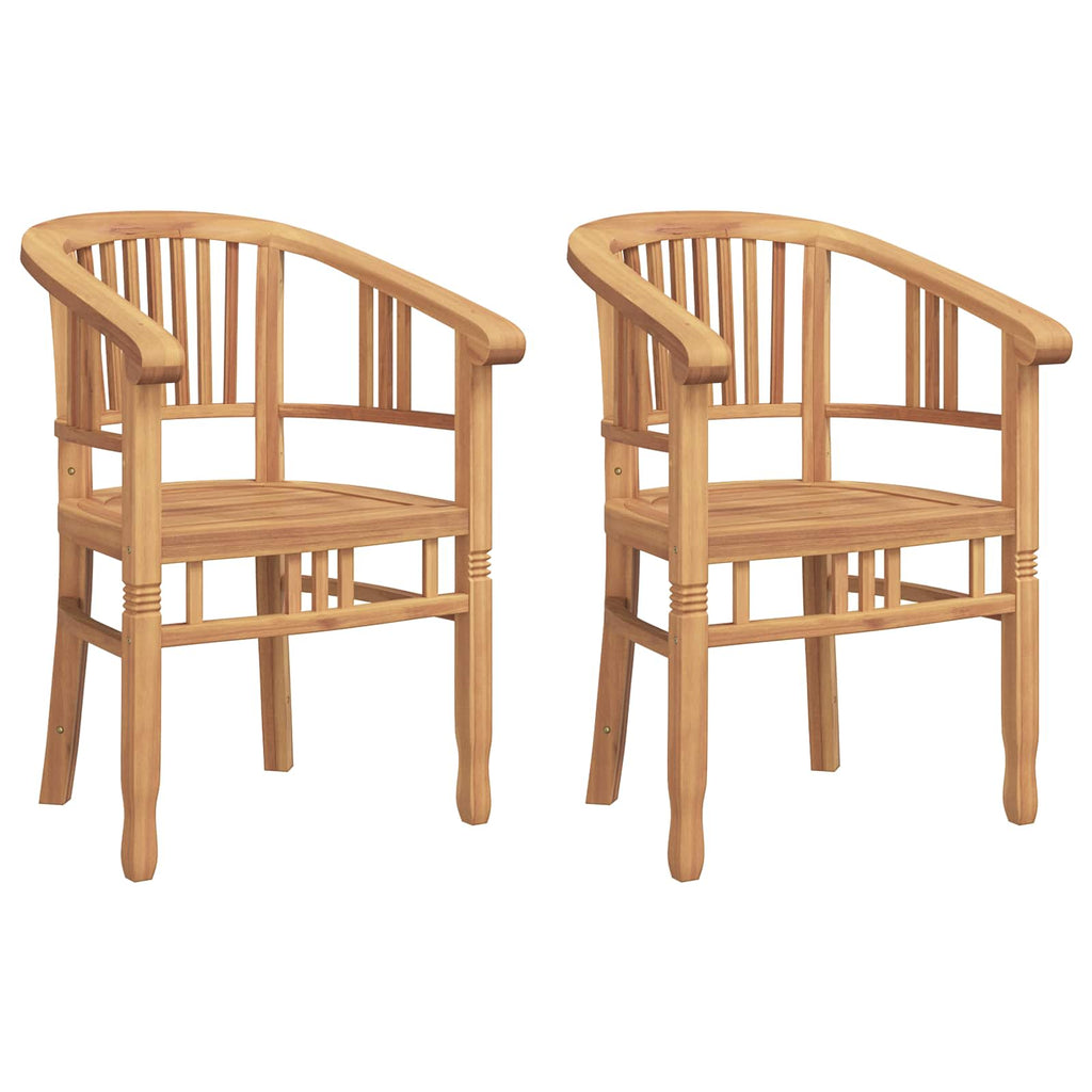 Stuhl 2 pcs Braun 63 x 58 x 89 cm Massivholz Teak