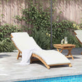 Garten Sonnenliege Braun 198 x 55 x 58,5 cm Massivholz Teak