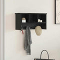 Wandmontierter nachttisch Schwarz Eichen-Optik 50 x 16 x 26 cm