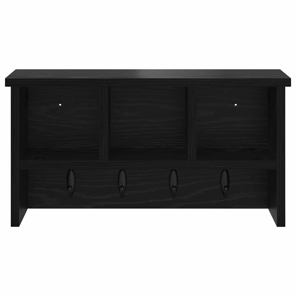 Wandmontierter nachttisch Schwarz Eichen-Optik 50 x 16 x 26 cm