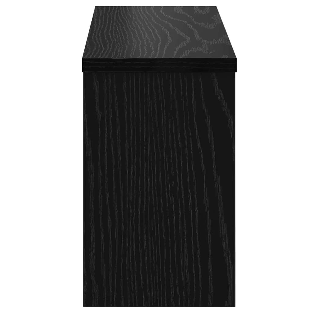 Wandmontierter nachttisch Schwarz Eichen-Optik 50 x 16 x 26 cm