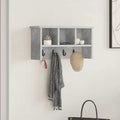 Wandmontierter nachttisch mit Regal Beton Grau 50 x 16 x 26 cm