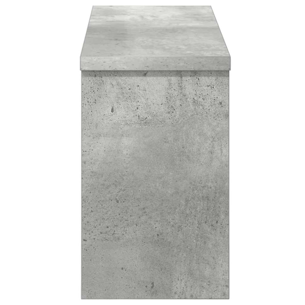 Wandmontierter nachttisch mit Regal Beton Grau 50 x 16 x 26 cm