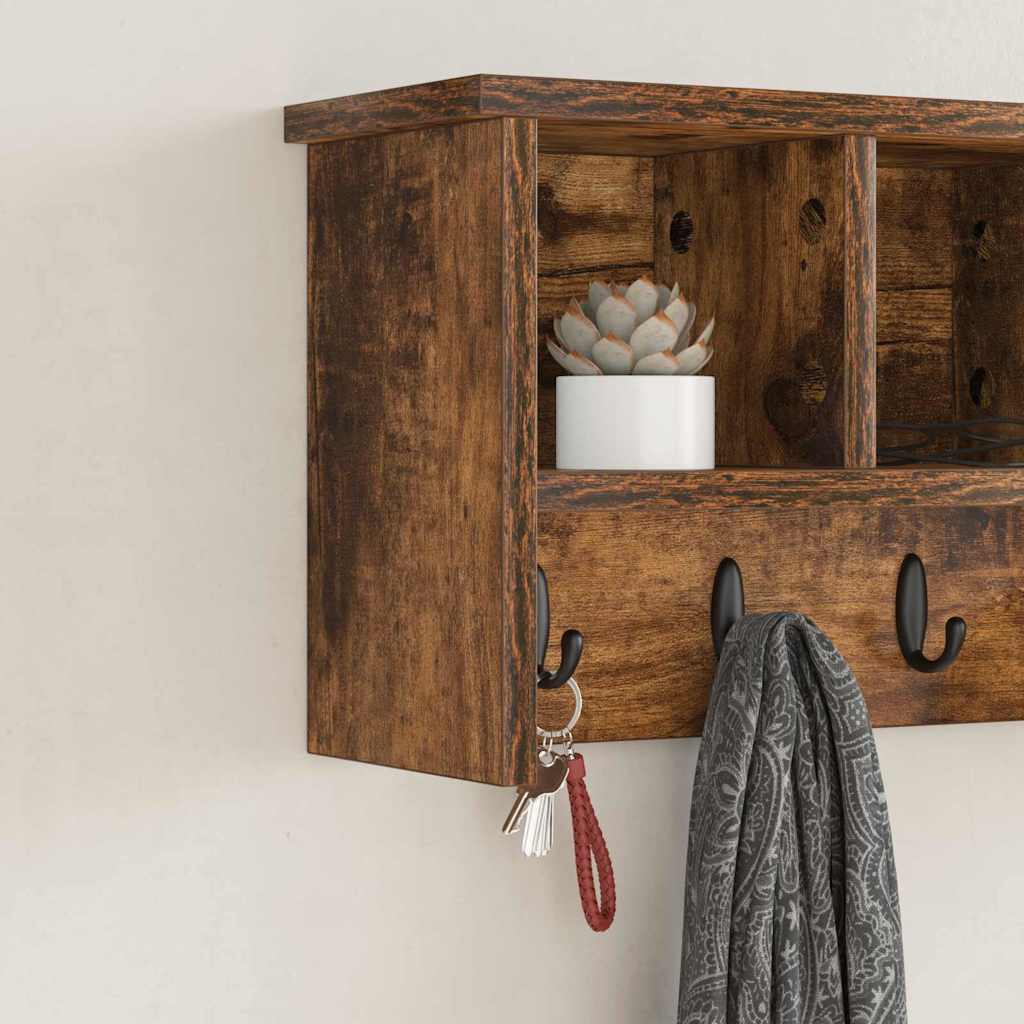 Wandmontierter nachttisch Geräucherte Eiche 50 x 16 x 26 cm