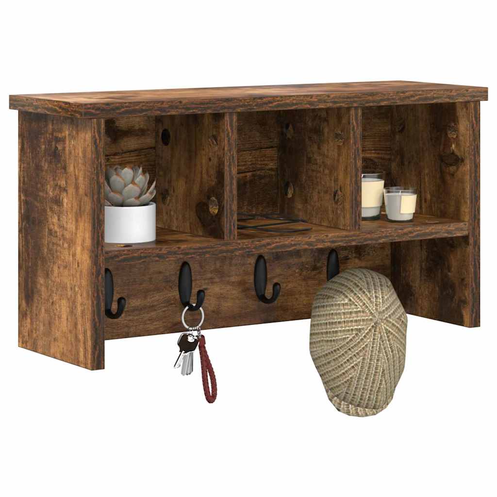 Wandmontierter nachttisch Geräucherte Eiche 50 x 16 x 26 cm