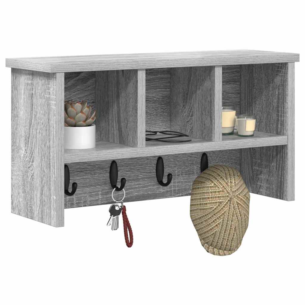 Wandmontierter nachttisch Graues Sonoma 50 x 16 x 26 cm