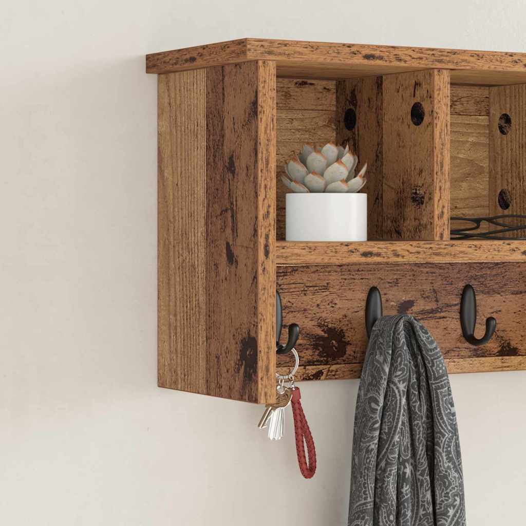 Wandmontierter nachttisch Altholz 50 x 16 x 26 cm Holzwerkstoff