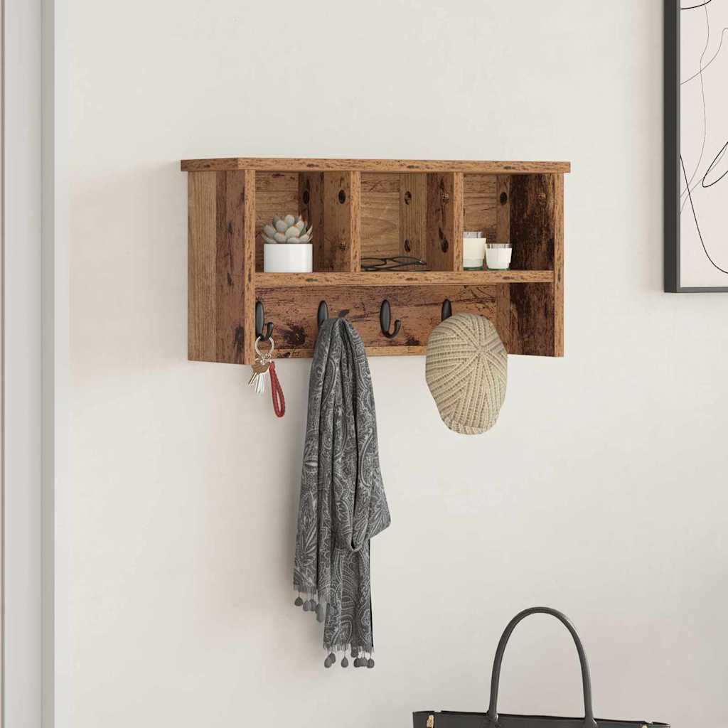 Wandmontierter nachttisch Altholz 50 x 16 x 26 cm Holzwerkstoff