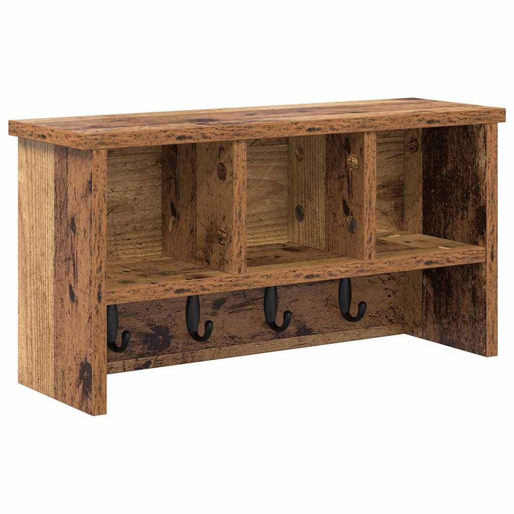 Wandmontierter nachttisch Altholz 50 x 16 x 26 cm Holzwerkstoff