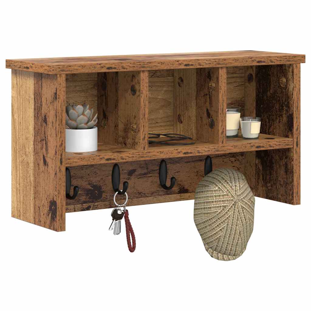 Wandmontierter nachttisch Altholz 50 x 16 x 26 cm Holzwerkstoff