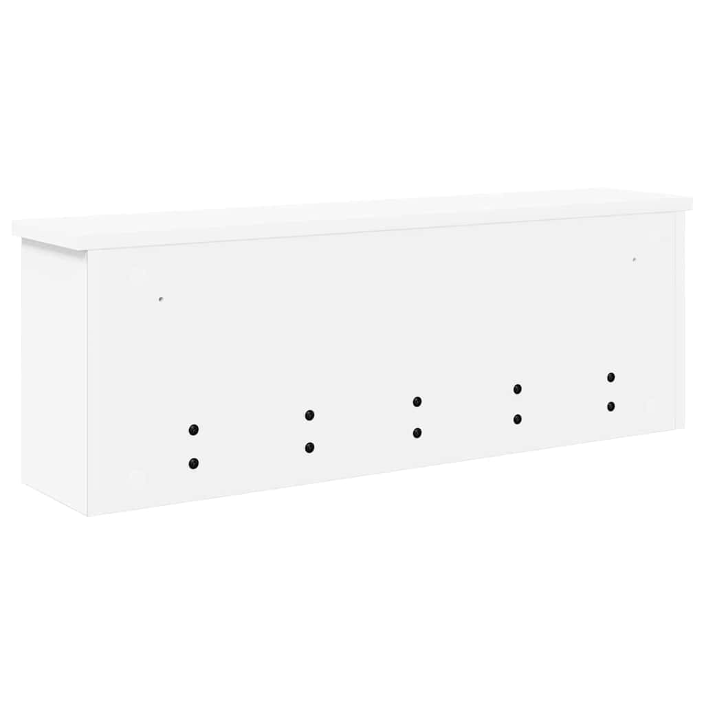 Wandmontierter nachttisch Weiß 75 x 16 x 26 cm Holzwerkstoff