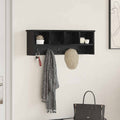 Wandmontierter nachttisch Schwarz Eichen-Optik 75 x 16 x 26 cm