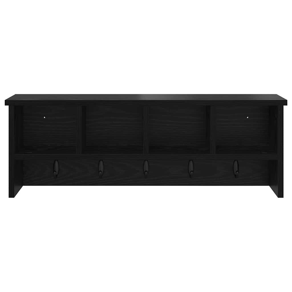 Wandmontierter nachttisch Schwarz Eichen-Optik 75 x 16 x 26 cm