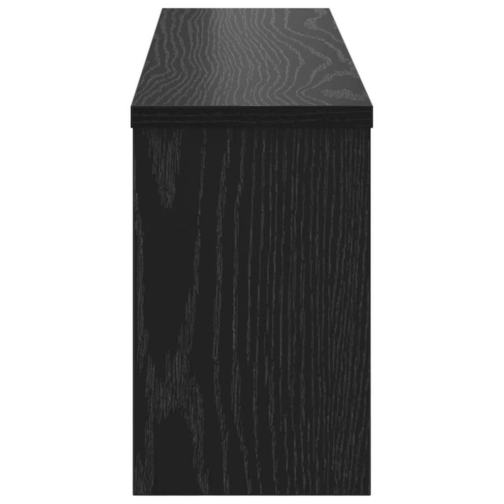 Wandmontierter nachttisch Schwarz Eichen-Optik 75 x 16 x 26 cm