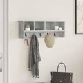 Wandmontierter nachttisch mit Regal Beton Grau 75 x 16 x 26 cm