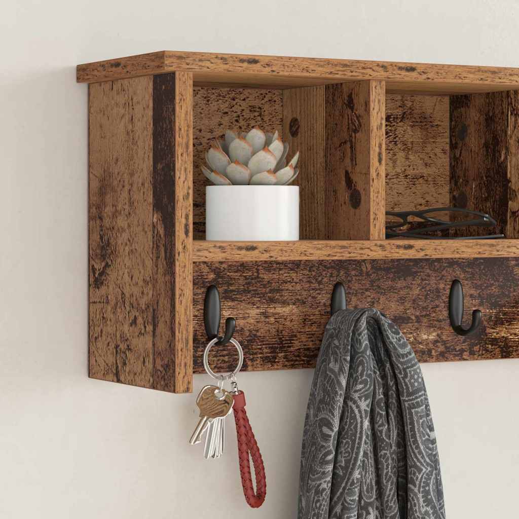 Wandmontierter nachttisch Altholz 75 x 16 x 26 cm Holzwerkstoff
