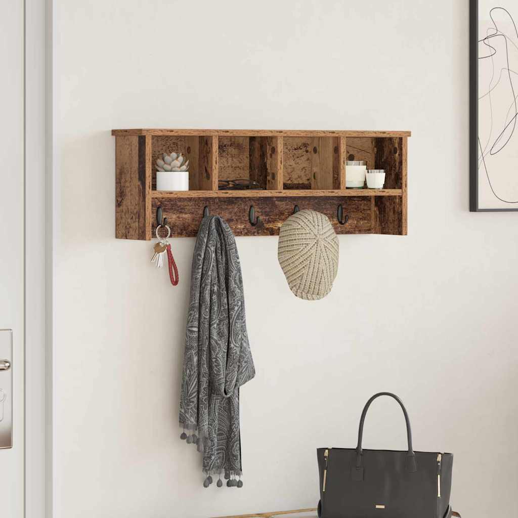 Wandmontierter nachttisch Altholz 75 x 16 x 26 cm Holzwerkstoff