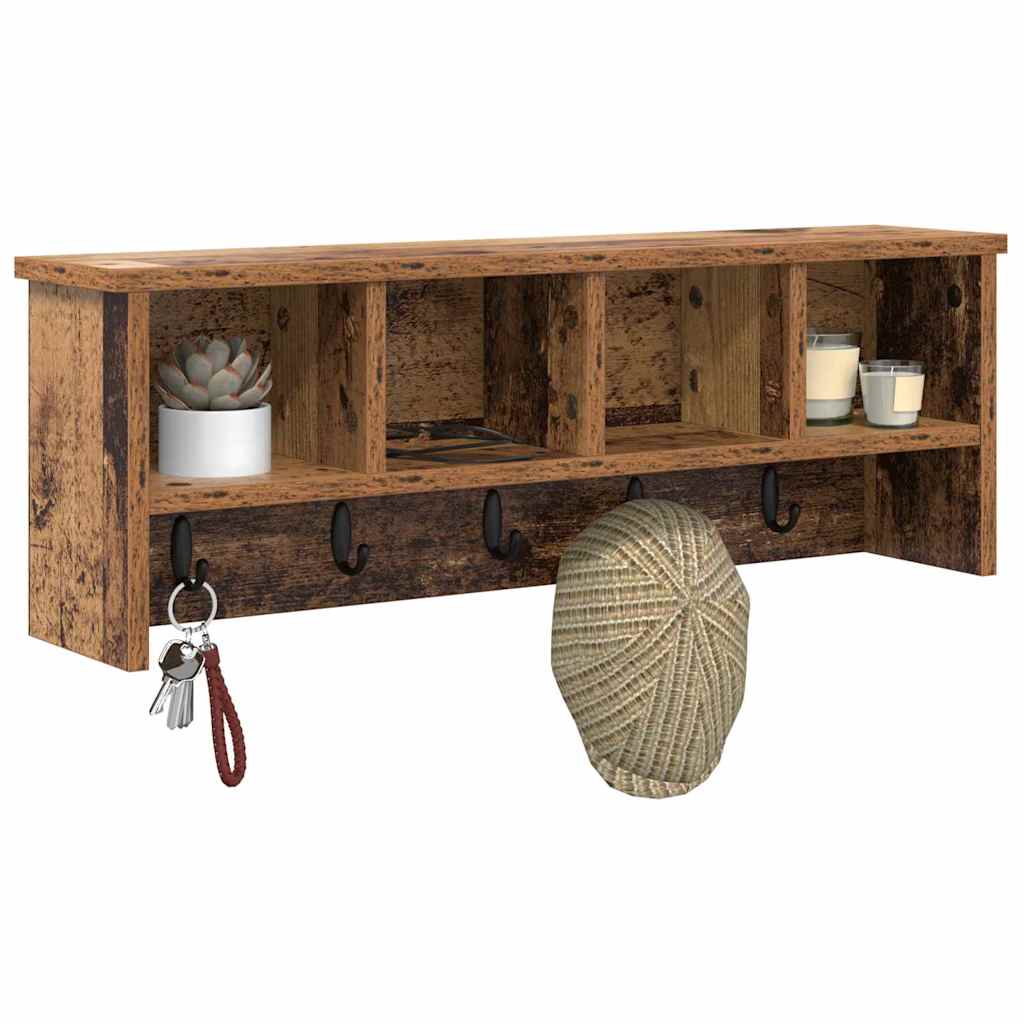 Wandmontierter nachttisch Altholz 75 x 16 x 26 cm Holzwerkstoff