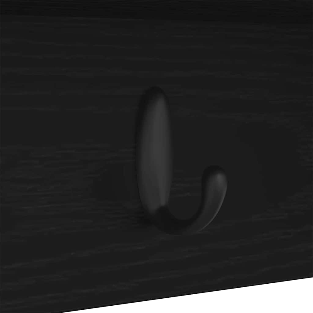 Wandmontierter nachttisch Schwarz Eichen-Optik 100 x 16 x 26 cm