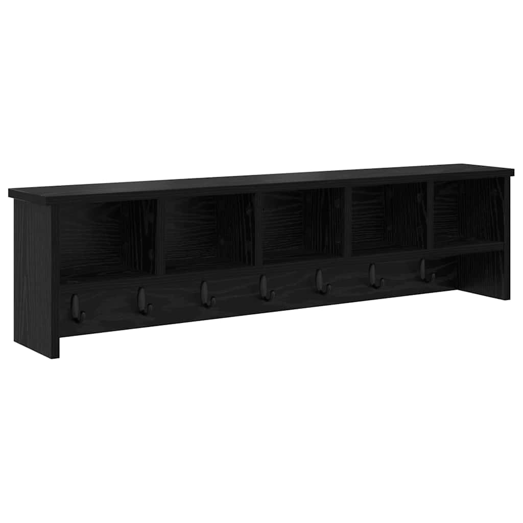 Wandmontierter nachttisch Schwarz Eichen-Optik 100 x 16 x 26 cm