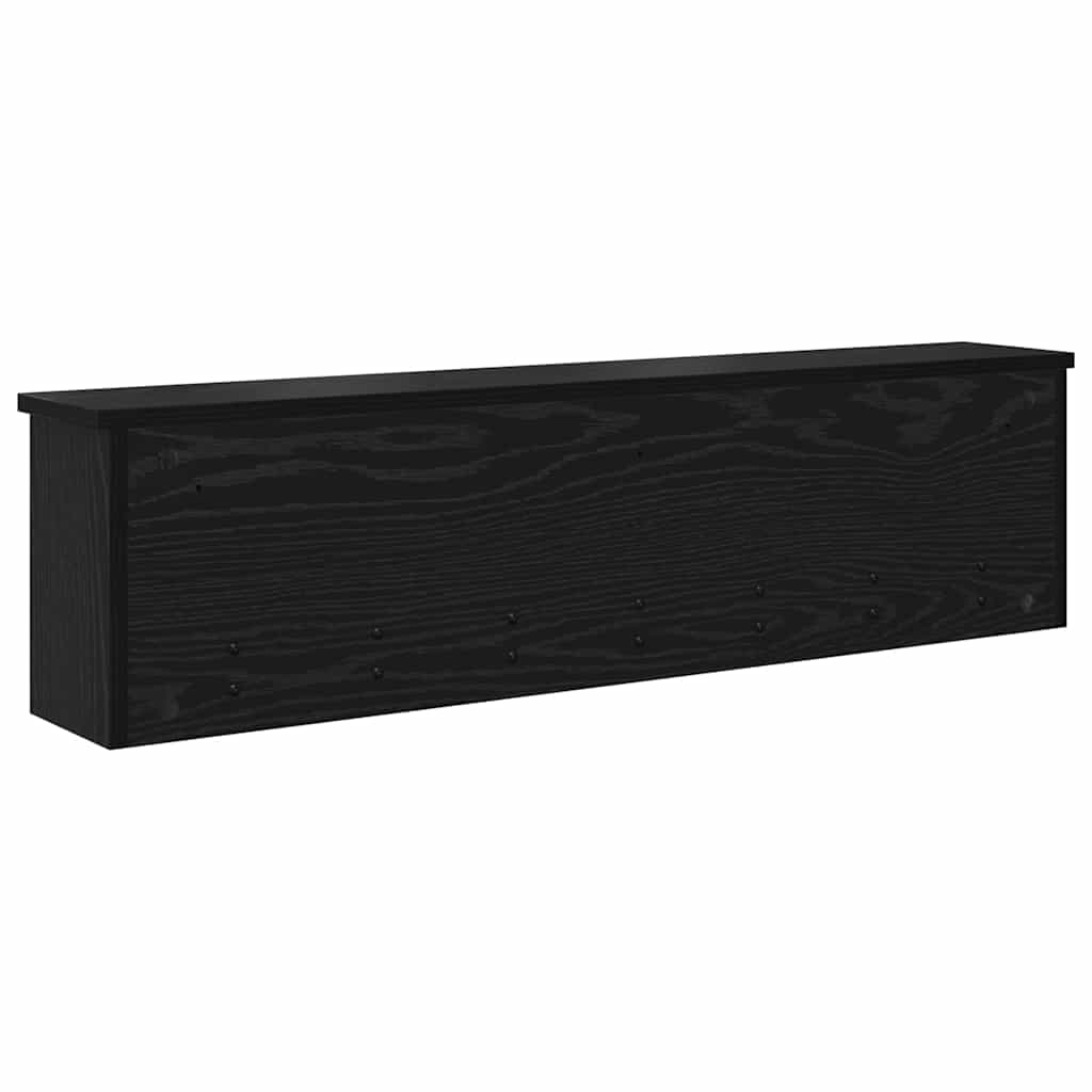 Wandmontierter nachttisch Schwarz Eichen-Optik 100 x 16 x 26 cm