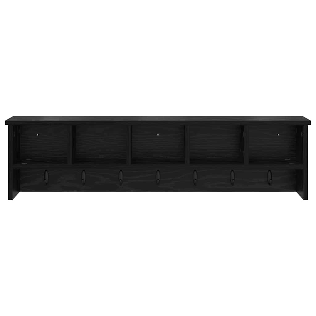 Wandmontierter nachttisch Schwarz Eichen-Optik 100 x 16 x 26 cm