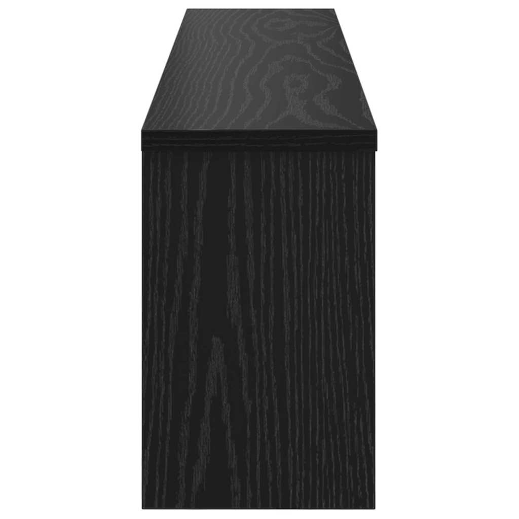 Wandmontierter nachttisch Schwarz Eichen-Optik 100 x 16 x 26 cm