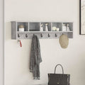 Wandmontierter nachttisch mit Regal Beton Grau 100 x 16 x 26 cm