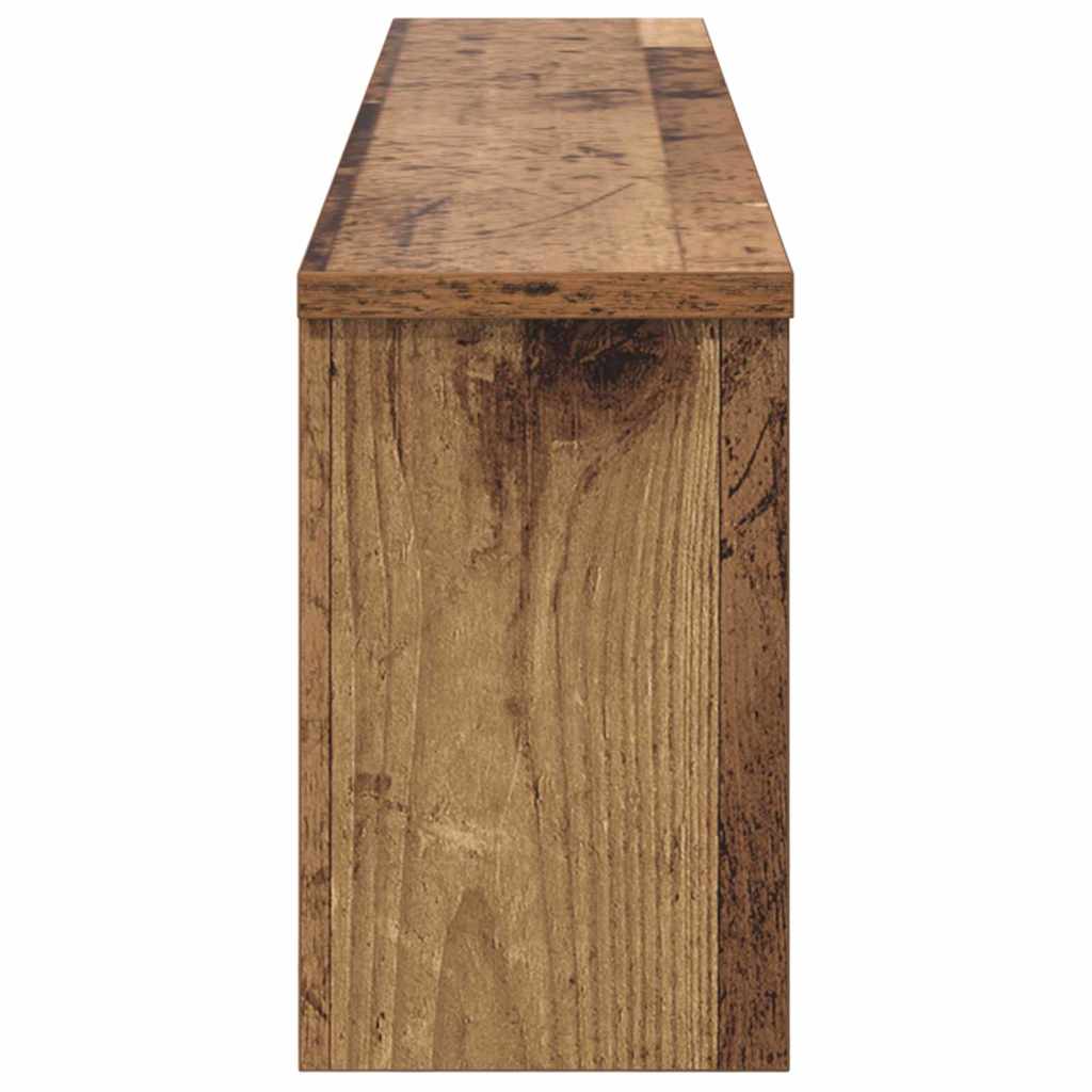 Wandmontierter nachttisch mit Regal Altholz 100 x 16 x 26 cm