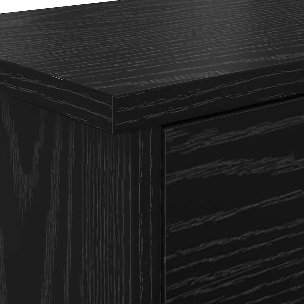 Wandmontierter nachttisch Schwarz Eichen-Optik 50 x 20 x 30 cm