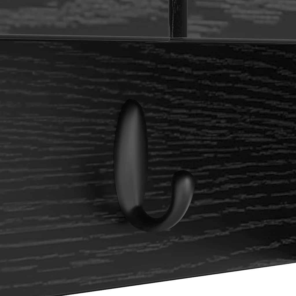 Wandmontierter nachttisch Schwarz Eichen-Optik 50 x 20 x 30 cm