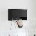 Wandmontierter nachttisch Schwarz Eichen-Optik 50 x 20 x 30 cm